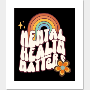 Mental health matters groovy textography Posters and Art